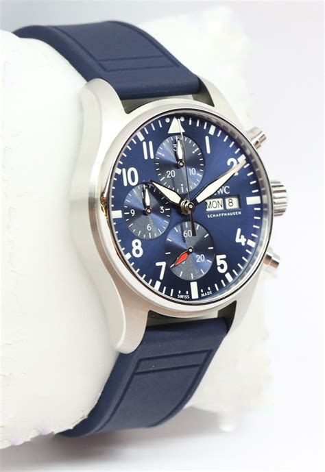 iwc pilot chronograph 41 rubber strap|iwc pilot chronograph 41mm.